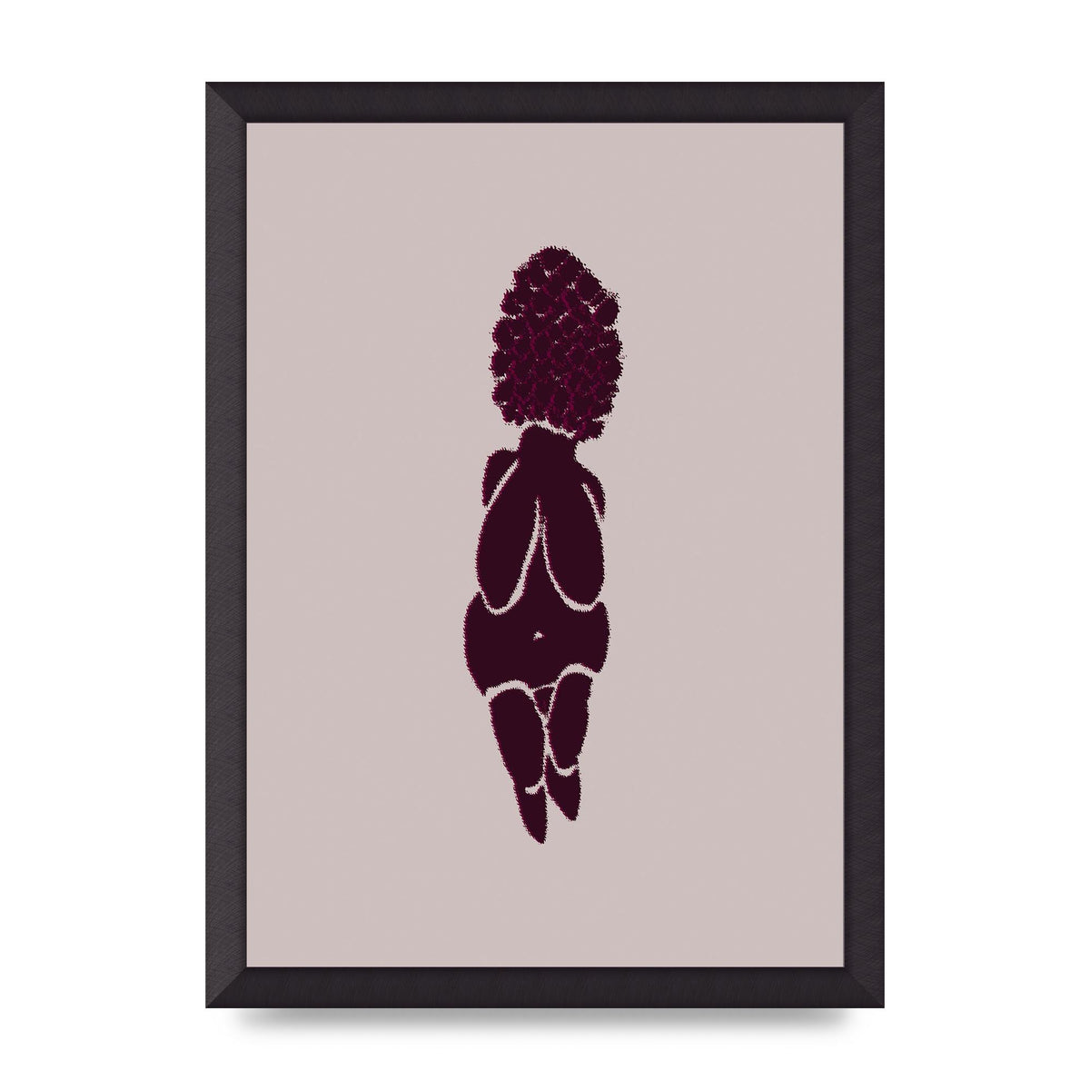 Abstract Painted Figure Wall Art - A3 framed