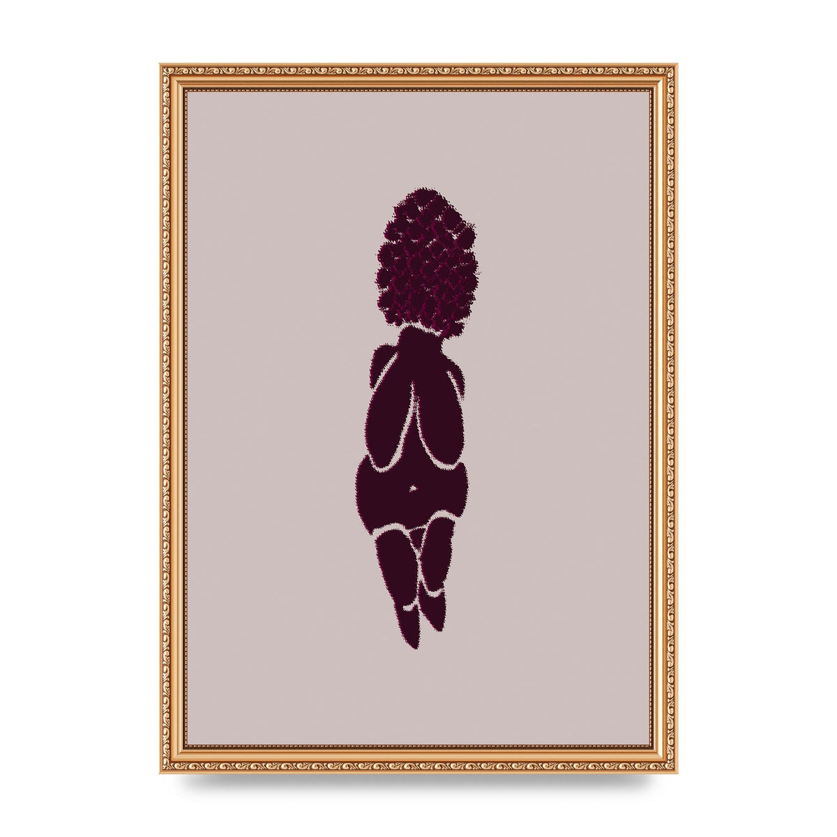 Abstract Painted Figure Wall Art - A3 framed
