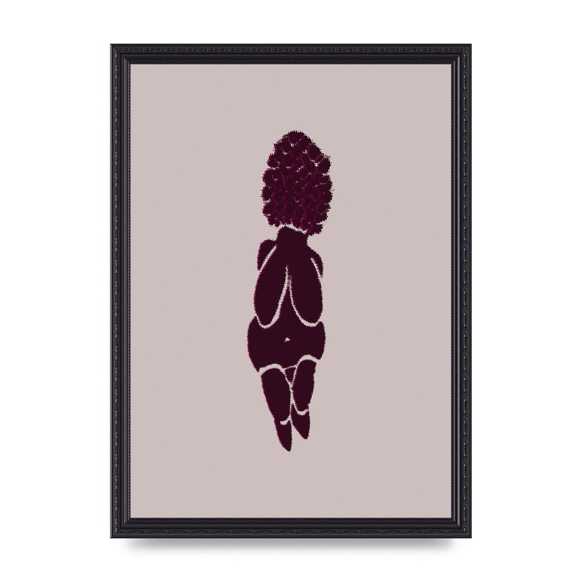 Abstract Painted Figure Wall Art - A3 framed