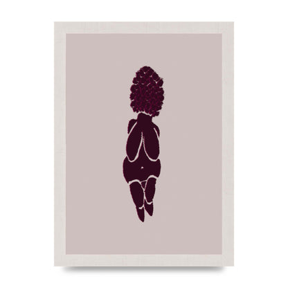 Abstract Painted Figure Wall Art - A4 framed