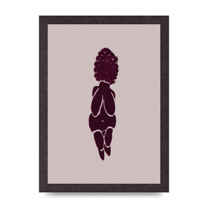Abstract Painted Figure Wall Art - A4 framed