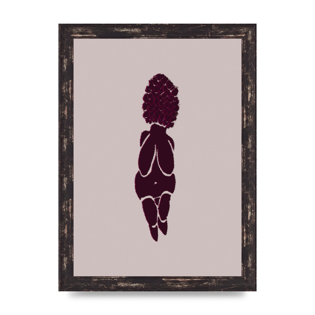 Abstract Painted Figure Wall Art - A4 framed