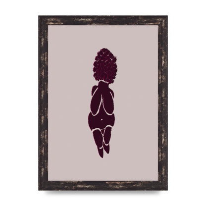 Abstract Painted Figure Wall Art - A4 framed