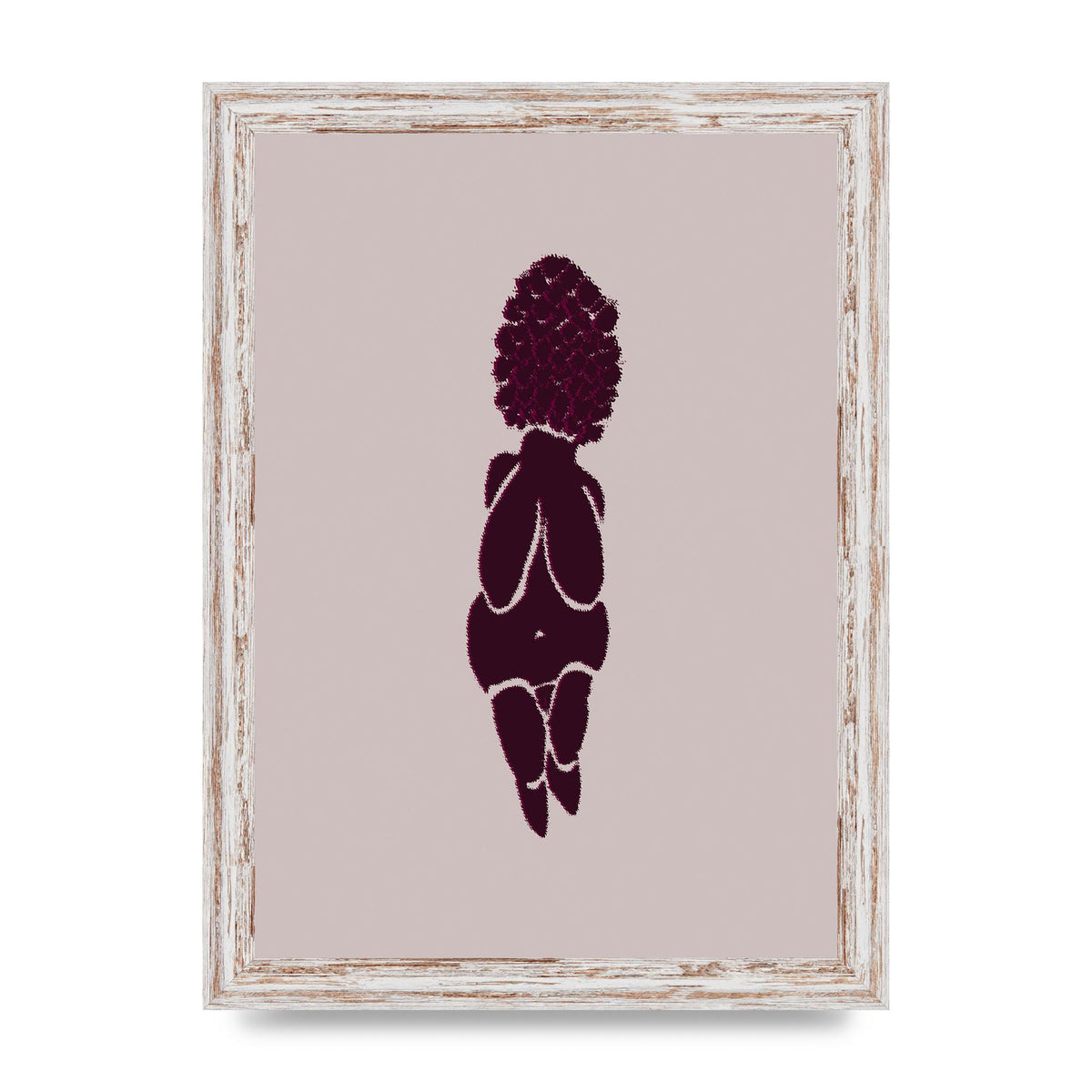 Abstract Painted Figure Wall Art - A4 framed