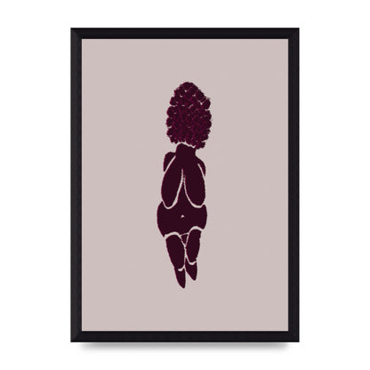 Abstract Painted Figure Wall Art - A4 framed