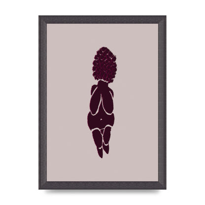 Abstract Painted Figure Wall Art - A4 framed