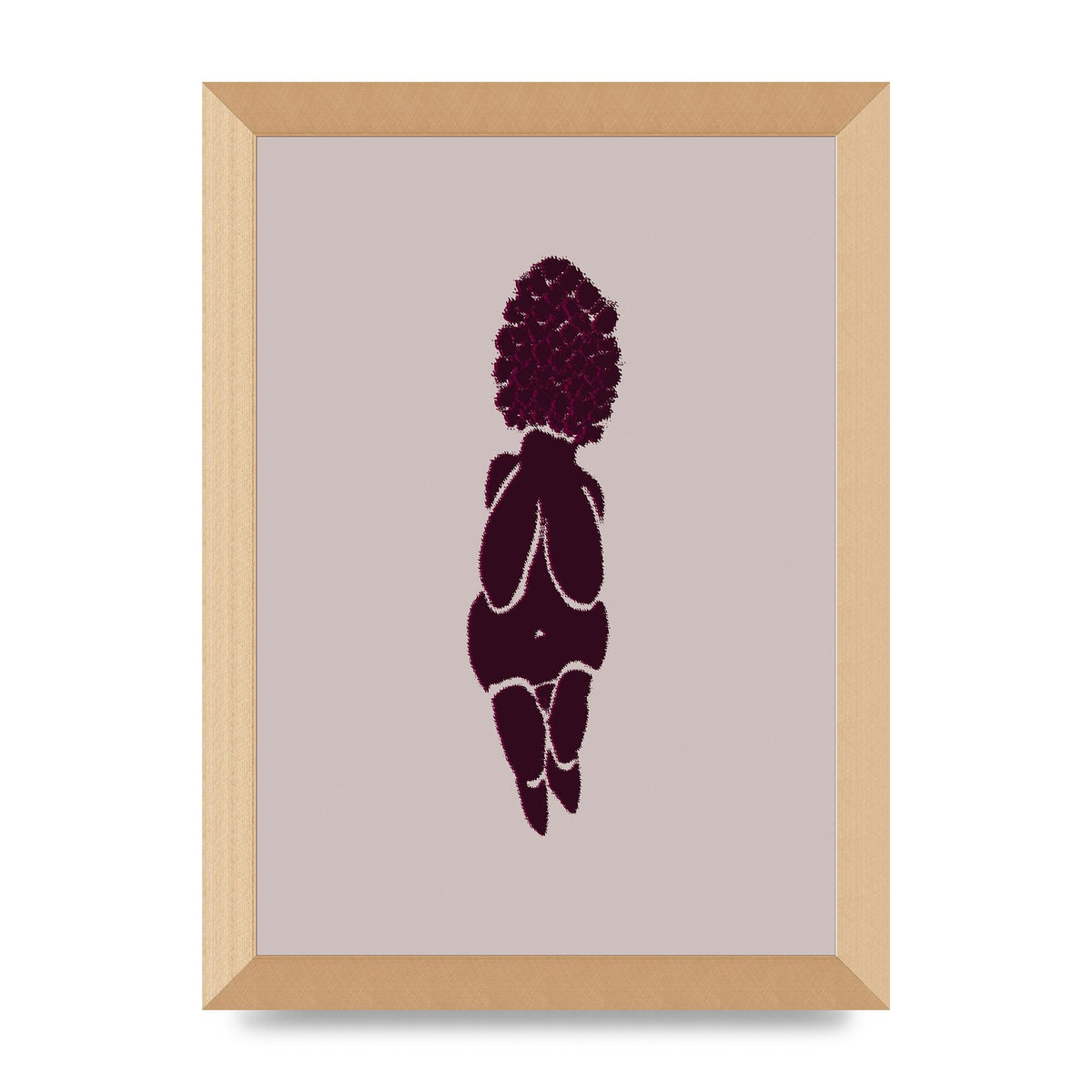 Abstract Painted Figure Wall Art - A4 framed