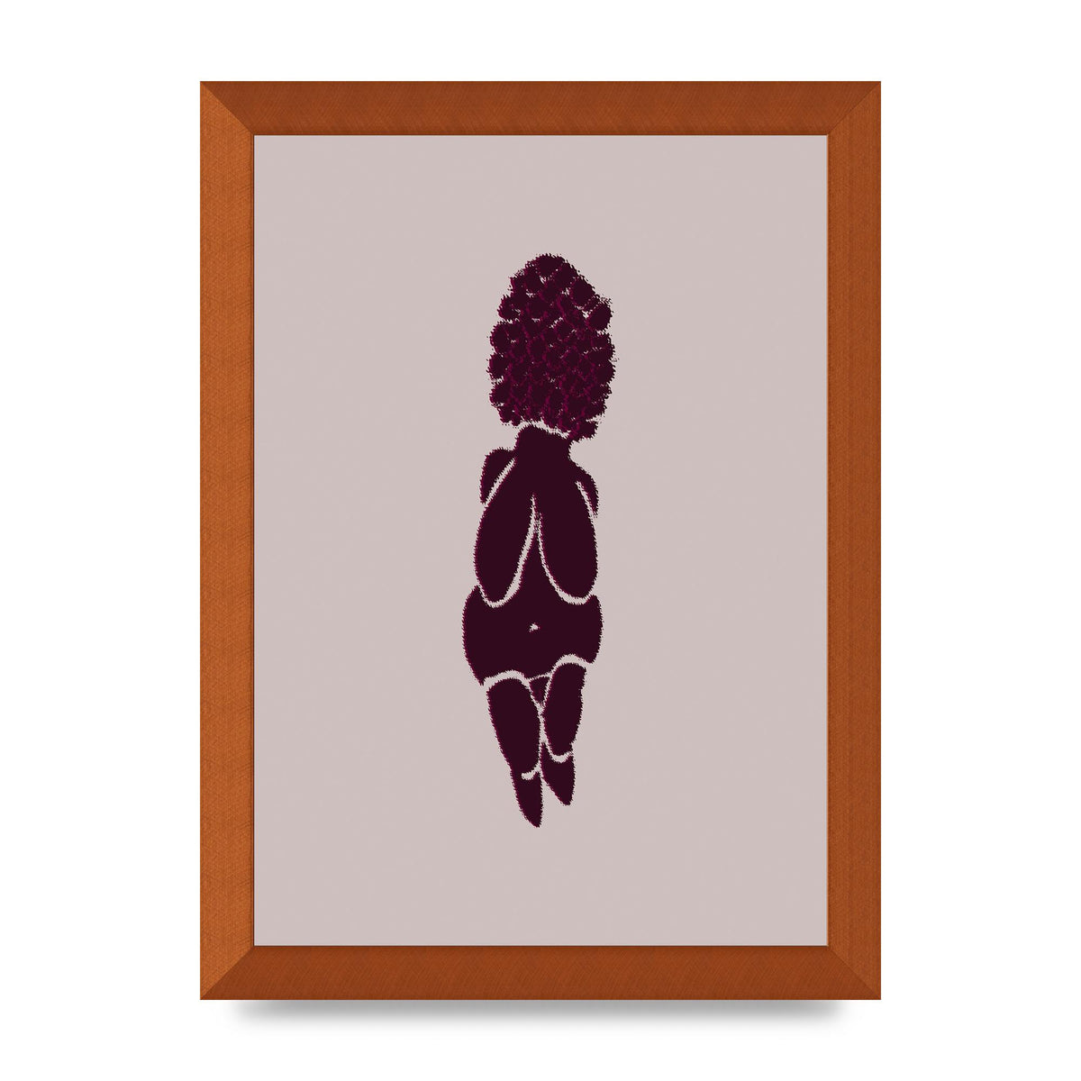 Abstract Painted Figure Wall Art - A4 framed