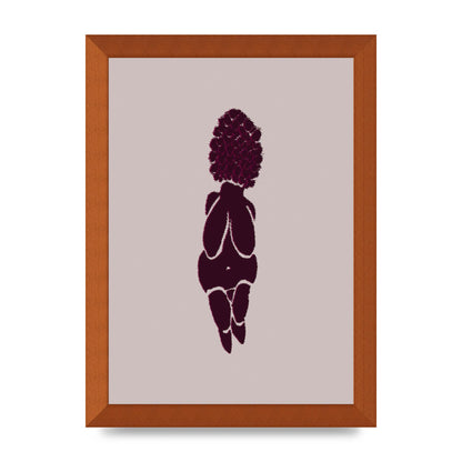 Abstract Painted Figure Wall Art - A4 framed