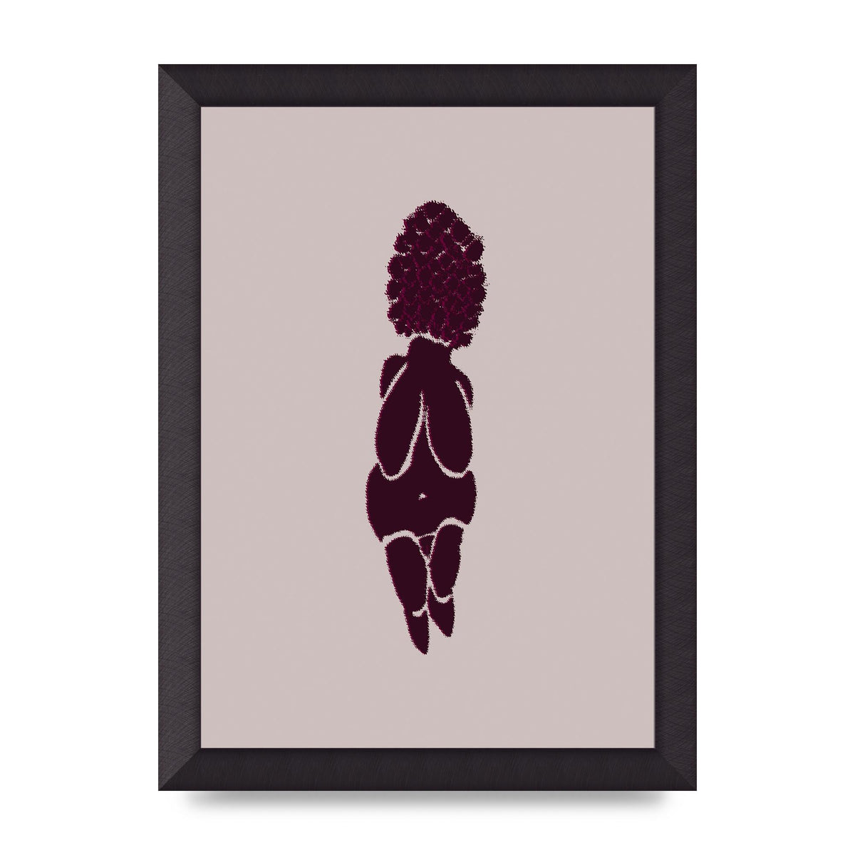 Abstract Painted Figure Wall Art - A4 framed