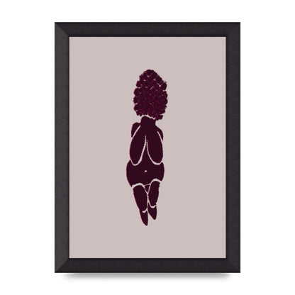 Abstract Painted Figure Wall Art - A4 framed