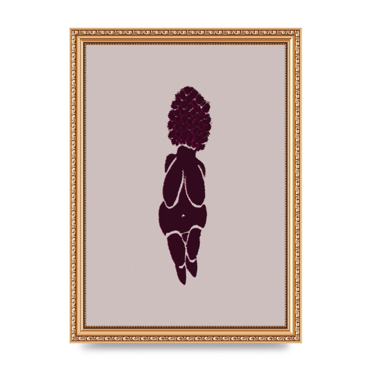 Abstract Painted Figure Wall Art - A4 framed