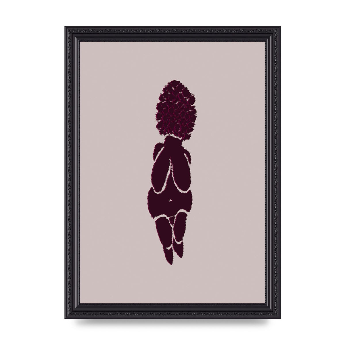 Abstract Painted Figure Wall Art - A4 framed