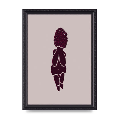 Abstract Painted Figure Wall Art - A4 framed