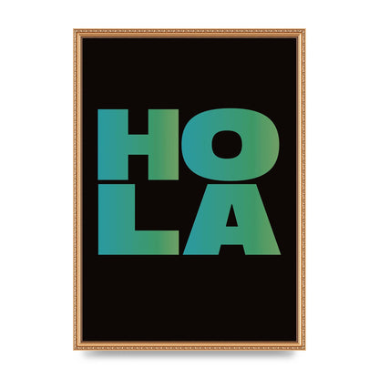Hola Typographic Bold" Art For The Home - A2 framed