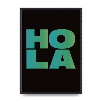 Hola Typographic Bold" Art For The Home - A2 framed