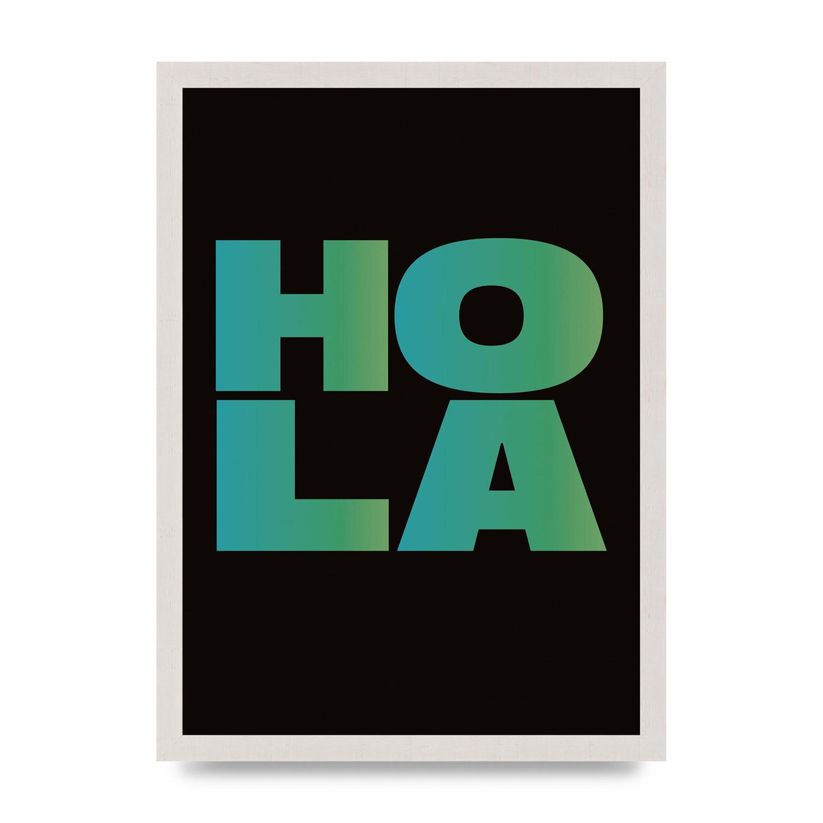 Hola Typographic Bold" Art For The Home - A3 framed