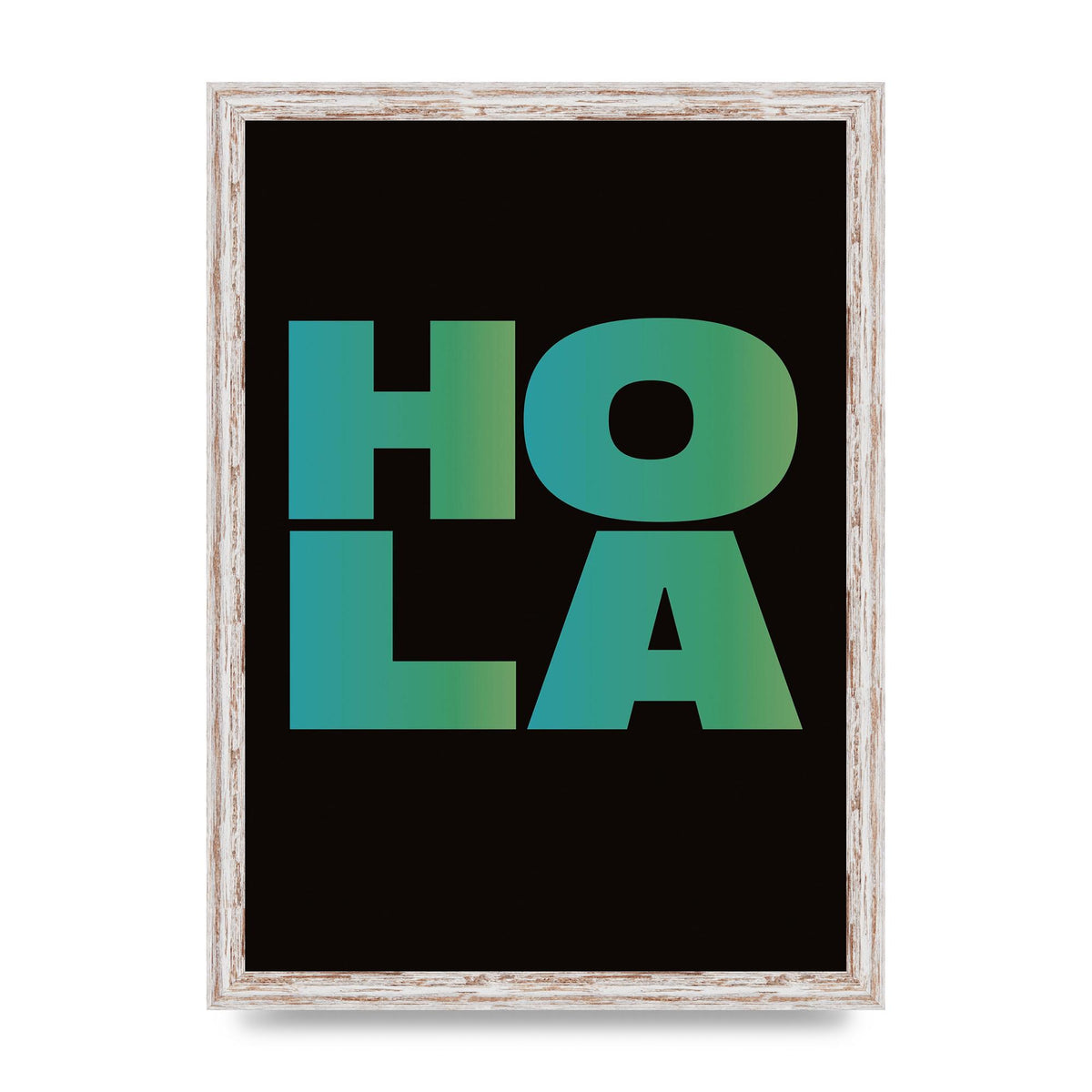 Hola Typographic Bold" Art For The Home - A3 framed