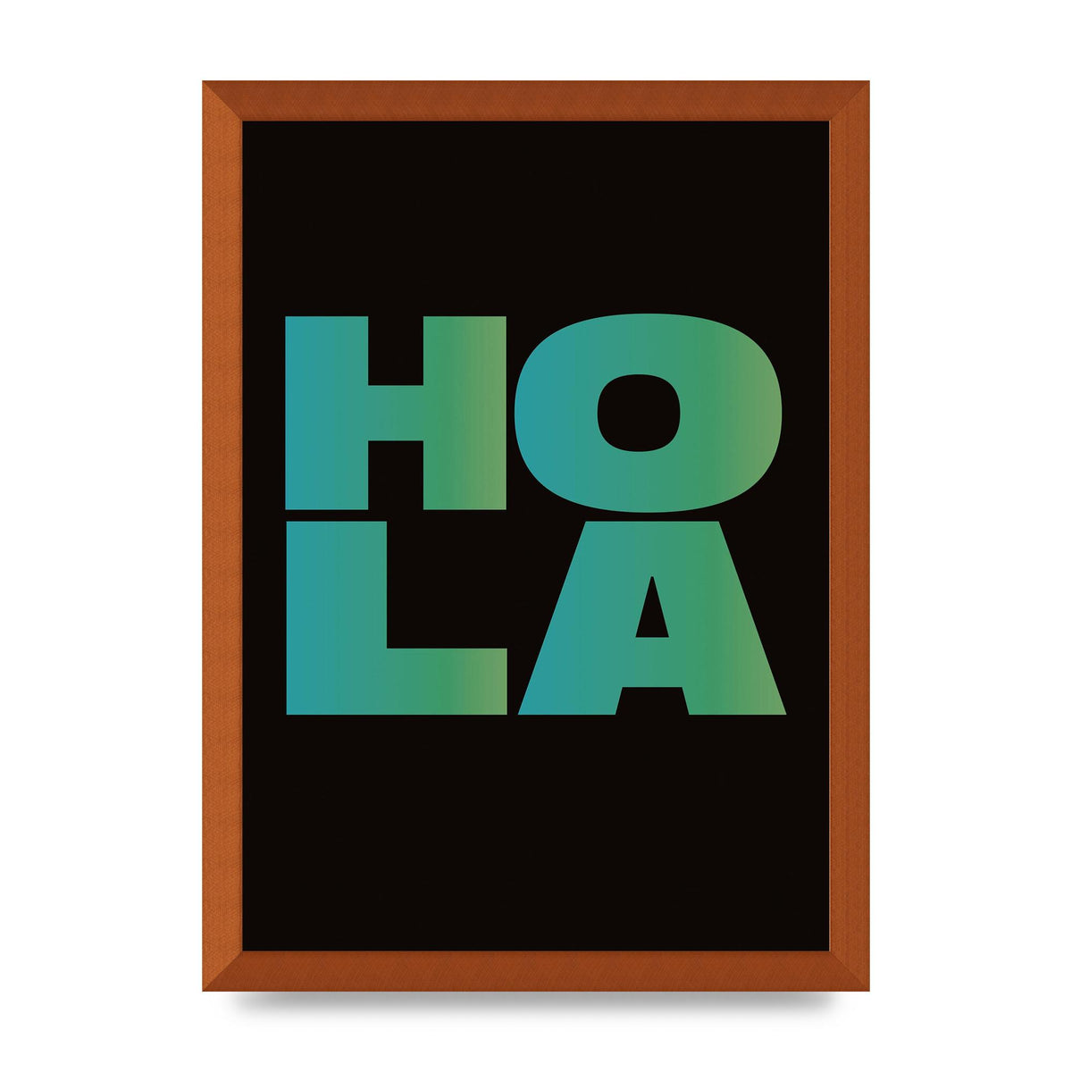 Hola Typographic Bold" Art For The Home - A3 framed