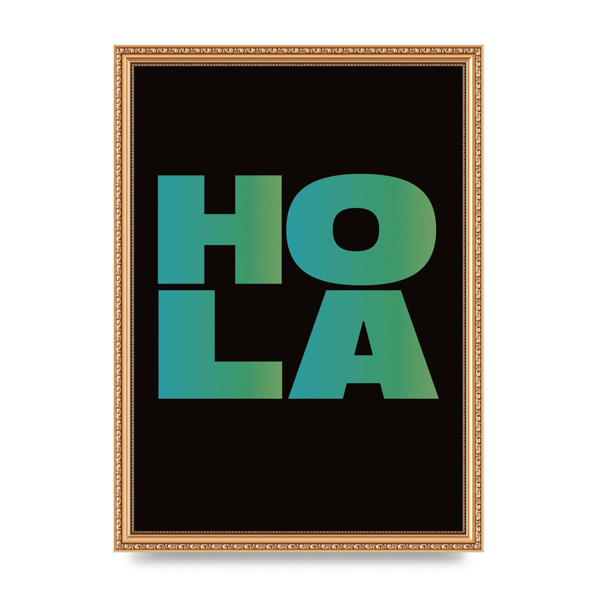 Hola Typographic Bold" Art For The Home - A3 framed