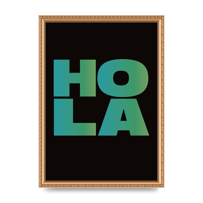 Hola Typographic Bold" Art For The Home - A3 framed