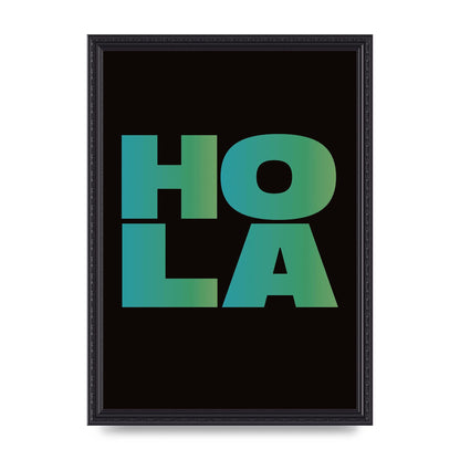 Hola Typographic Bold" Art For The Home - A3 framed
