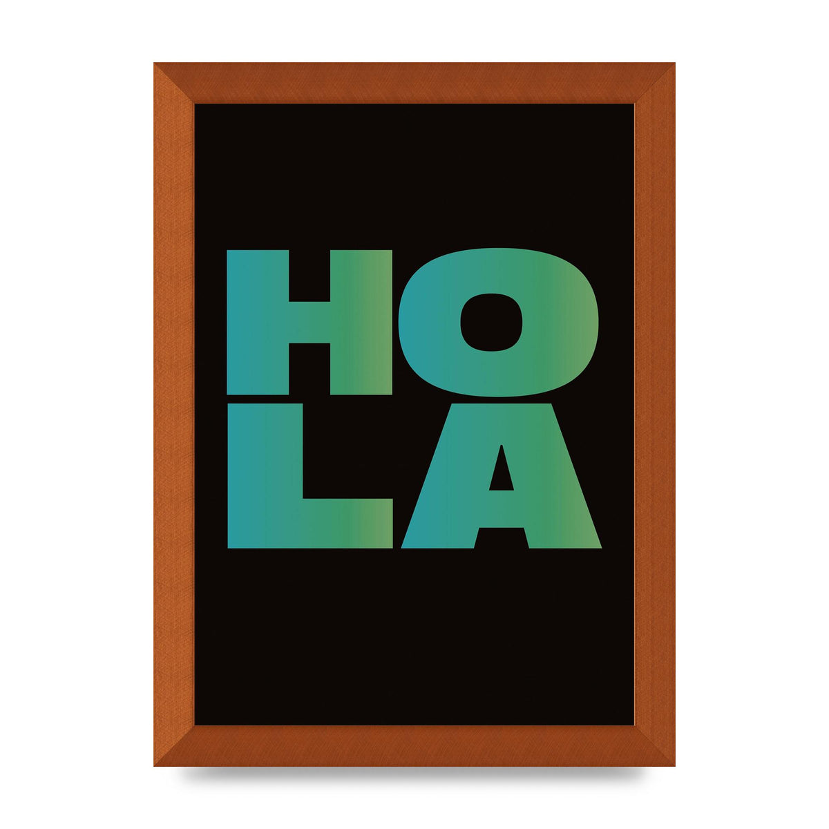 Hola Typographic Bold" Art For The Home - A4 framed