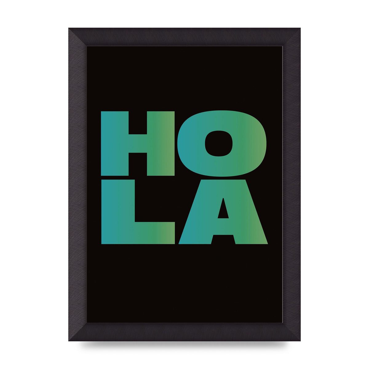 Hola Typographic Bold" Art For The Home - A4 framed