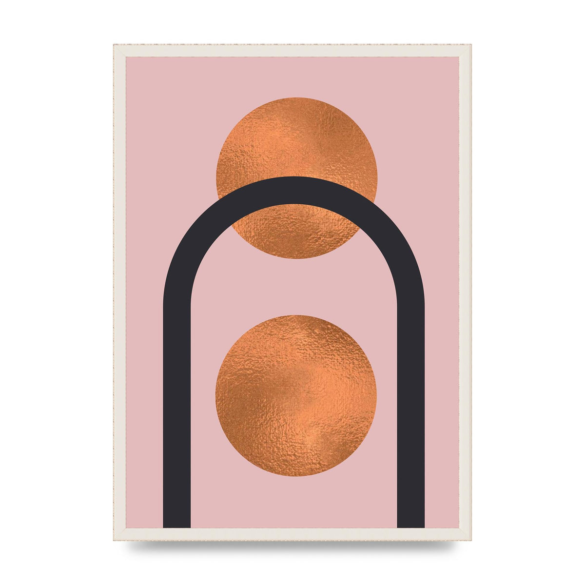Copper And Pink Abstract One Wall Art - A2 framed