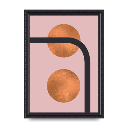 Copper And Pink Abstract Five Art For The Home - A4 framed