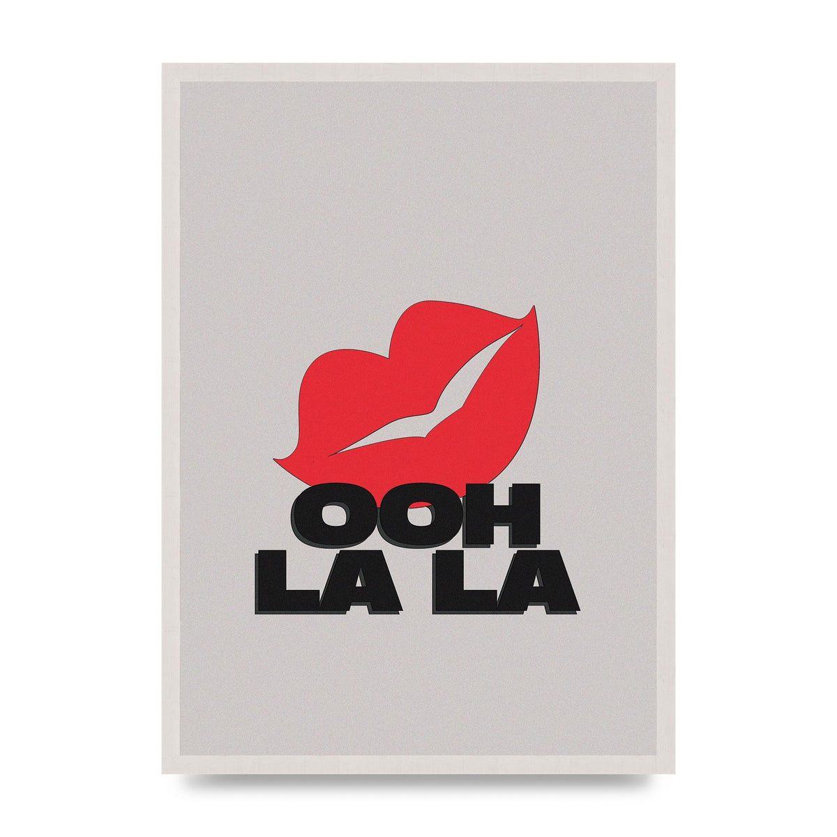 Ooh La Kiss" Printed Poster - A2 framed