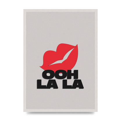 Ooh La Kiss" Printed Poster - A2 framed