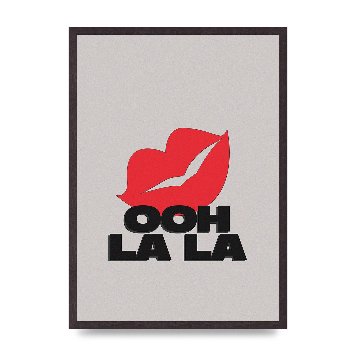 Ooh La Kiss" Printed Poster - A2 framed