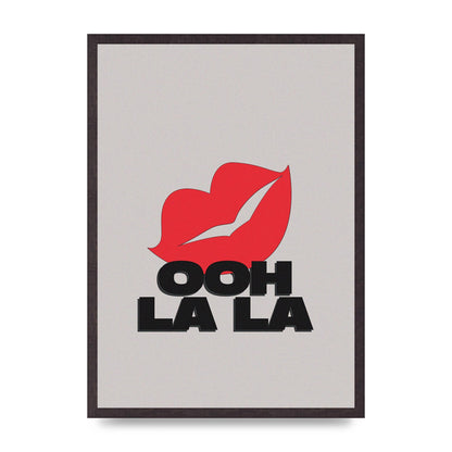 Ooh La Kiss" Printed Poster - A2 framed