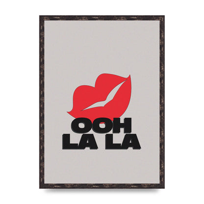 Ooh La Kiss" Printed Poster - A2 framed