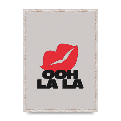Ooh La Kiss" Printed Poster - A2 framed