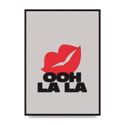 Ooh La Kiss" Printed Poster - A2 framed