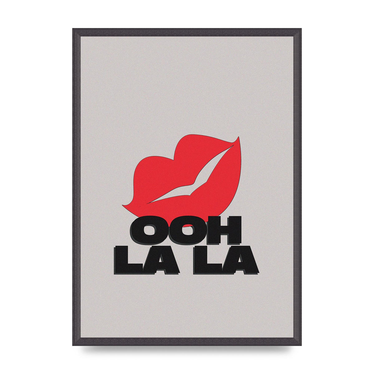 Ooh La Kiss" Printed Poster - A2 framed