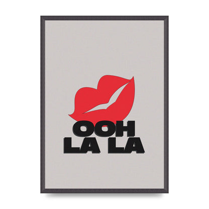 Ooh La Kiss" Printed Poster - A2 framed