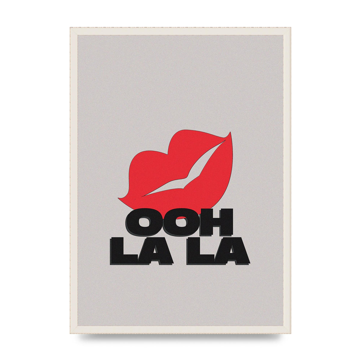 Ooh La Kiss" Printed Poster - A2 framed