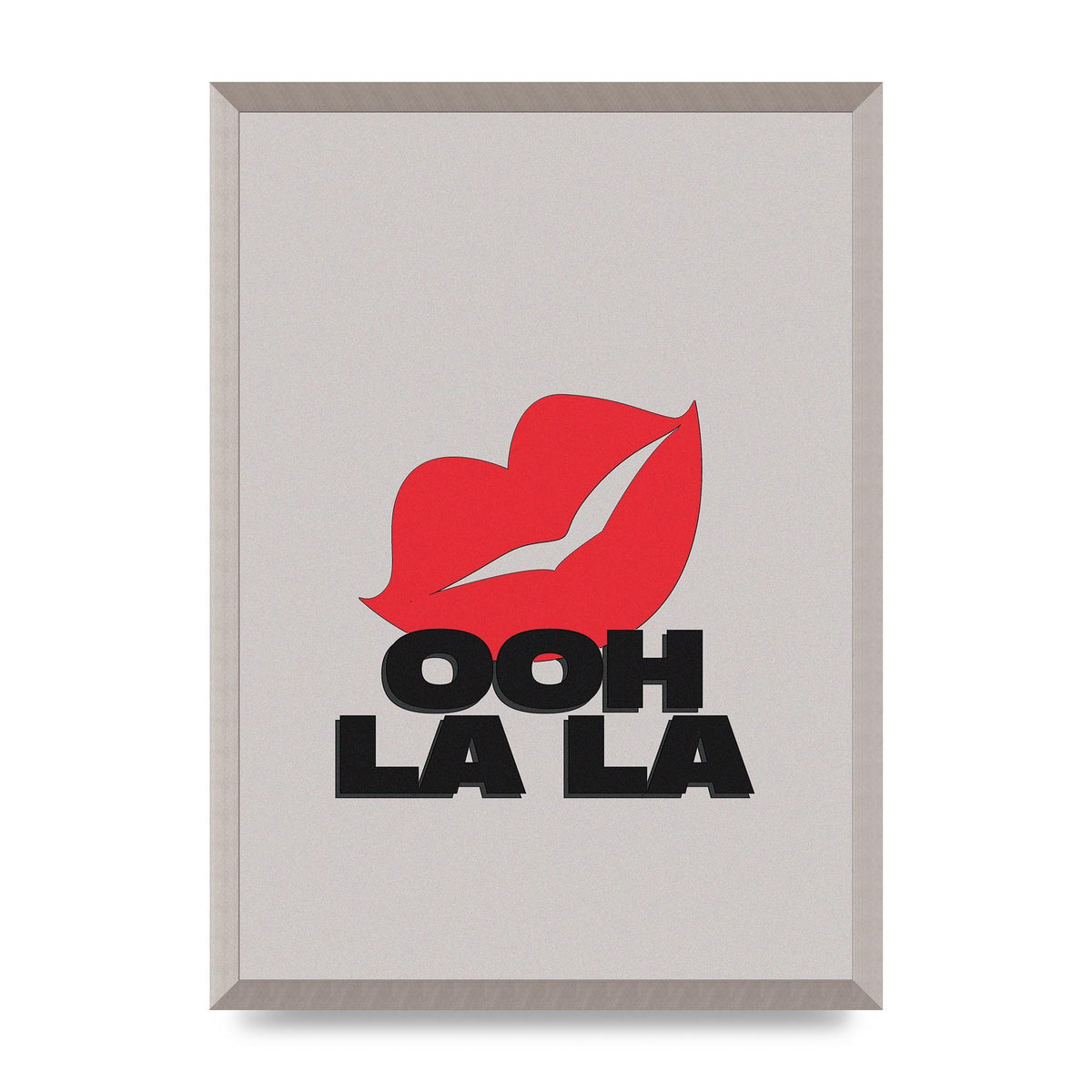 Ooh La Kiss" Printed Poster - A2 framed
