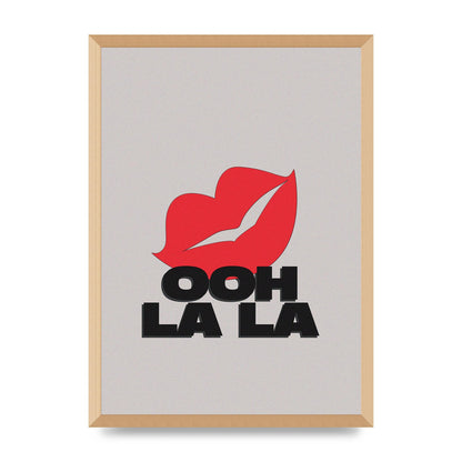 Ooh La Kiss" Printed Poster - A2 framed