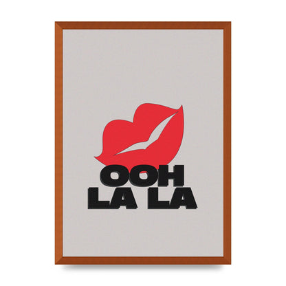 Ooh La Kiss" Printed Poster - A2 framed