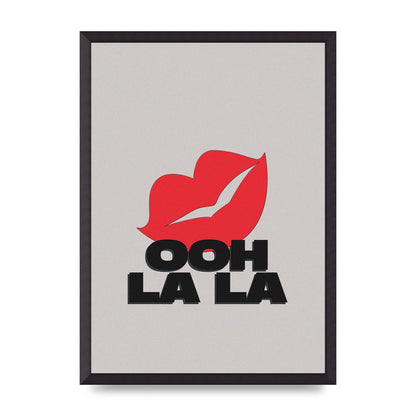 Ooh La Kiss" Printed Poster - A2 framed