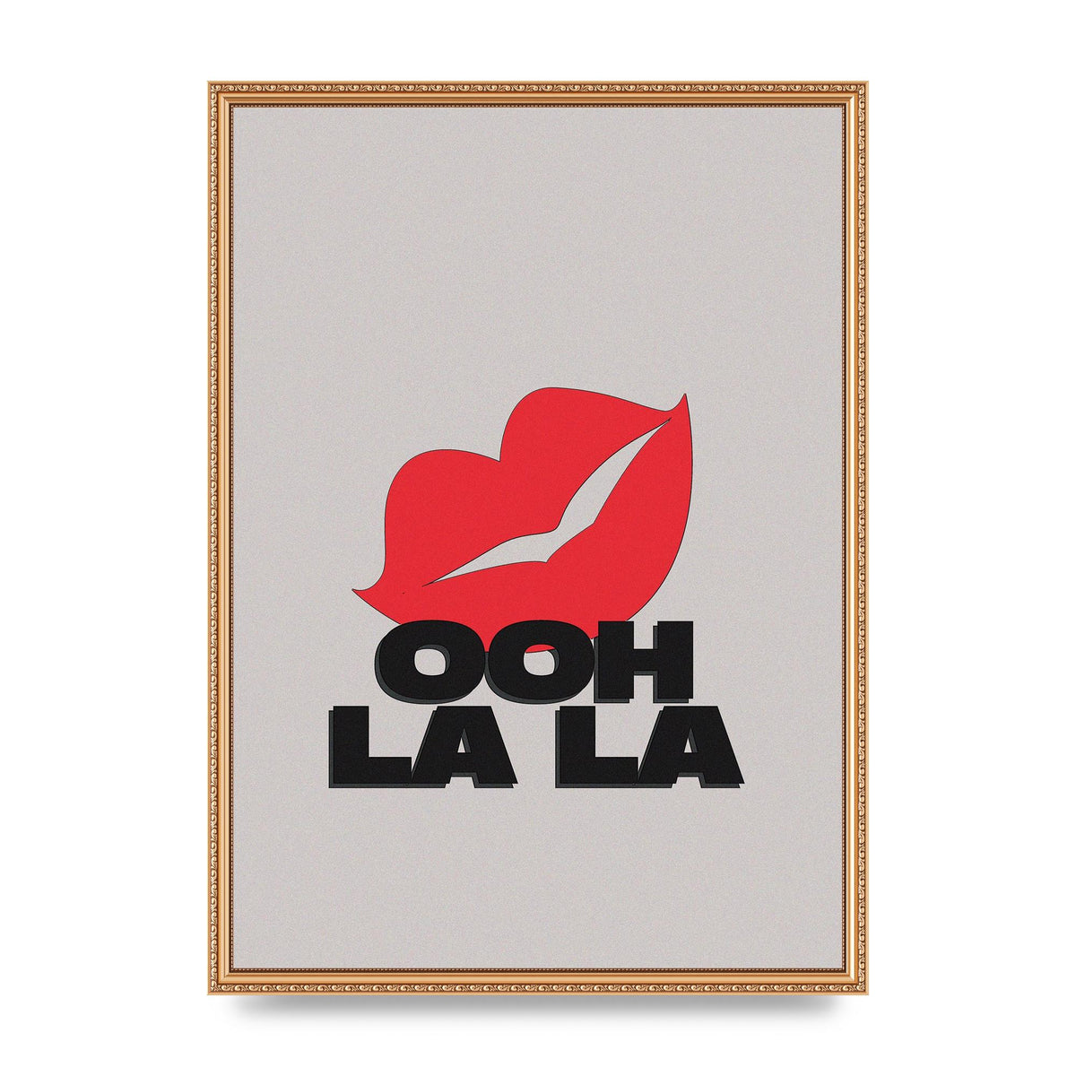 Ooh La Kiss" Printed Poster - A2 framed