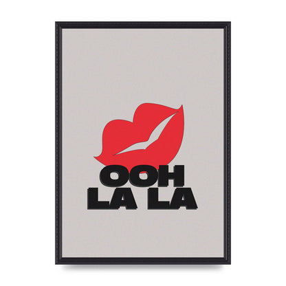 Ooh La Kiss" Printed Poster - A2 framed