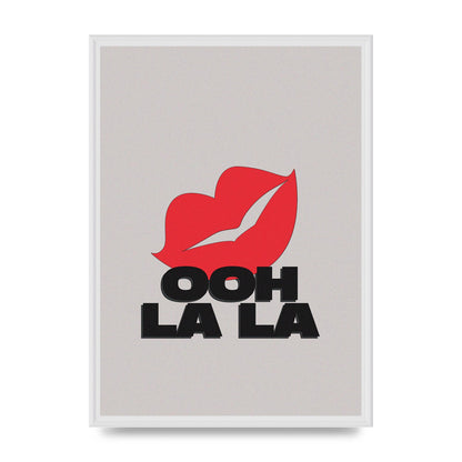 Ooh La Kiss" Printed Poster - A2 framed