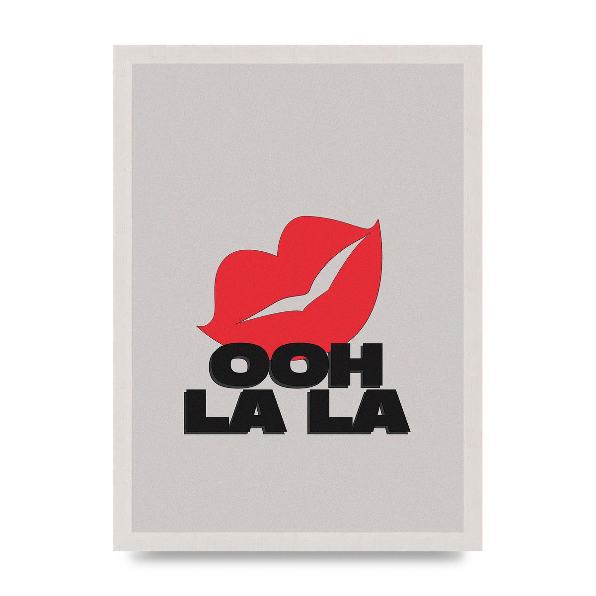 Ooh La Kiss" Printed Poster - A3 framed