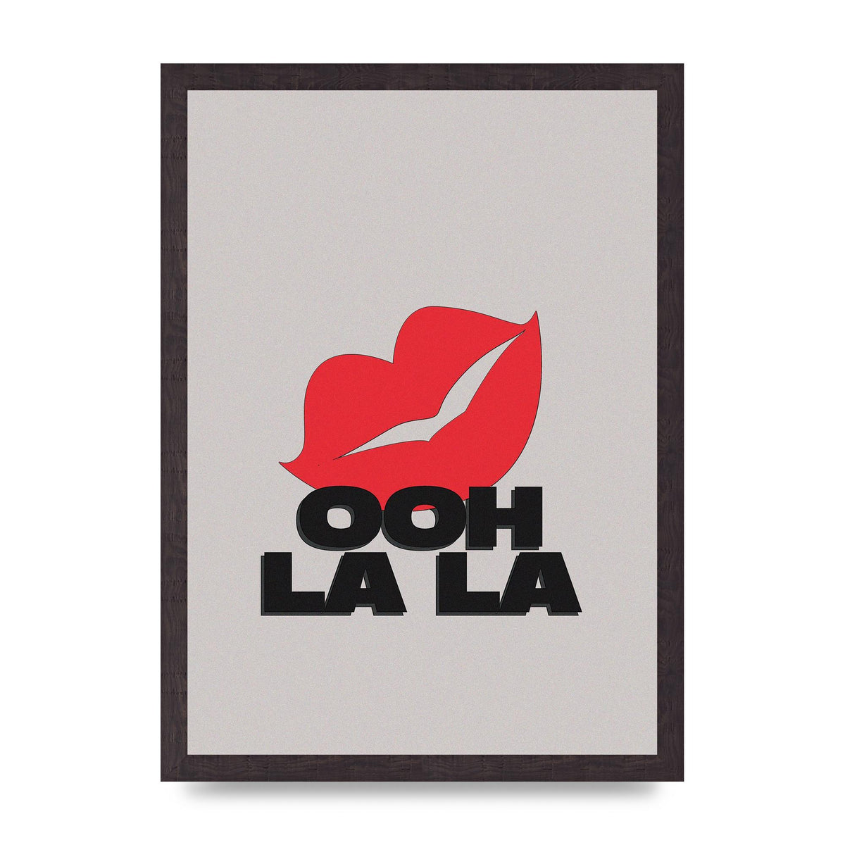 Ooh La Kiss" Printed Poster - A3 framed