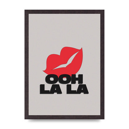 Ooh La Kiss" Printed Poster - A3 framed